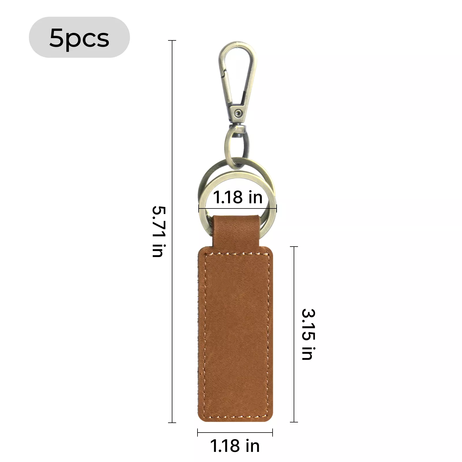 Olive Leather Keychain (5pcs) - Image 4
