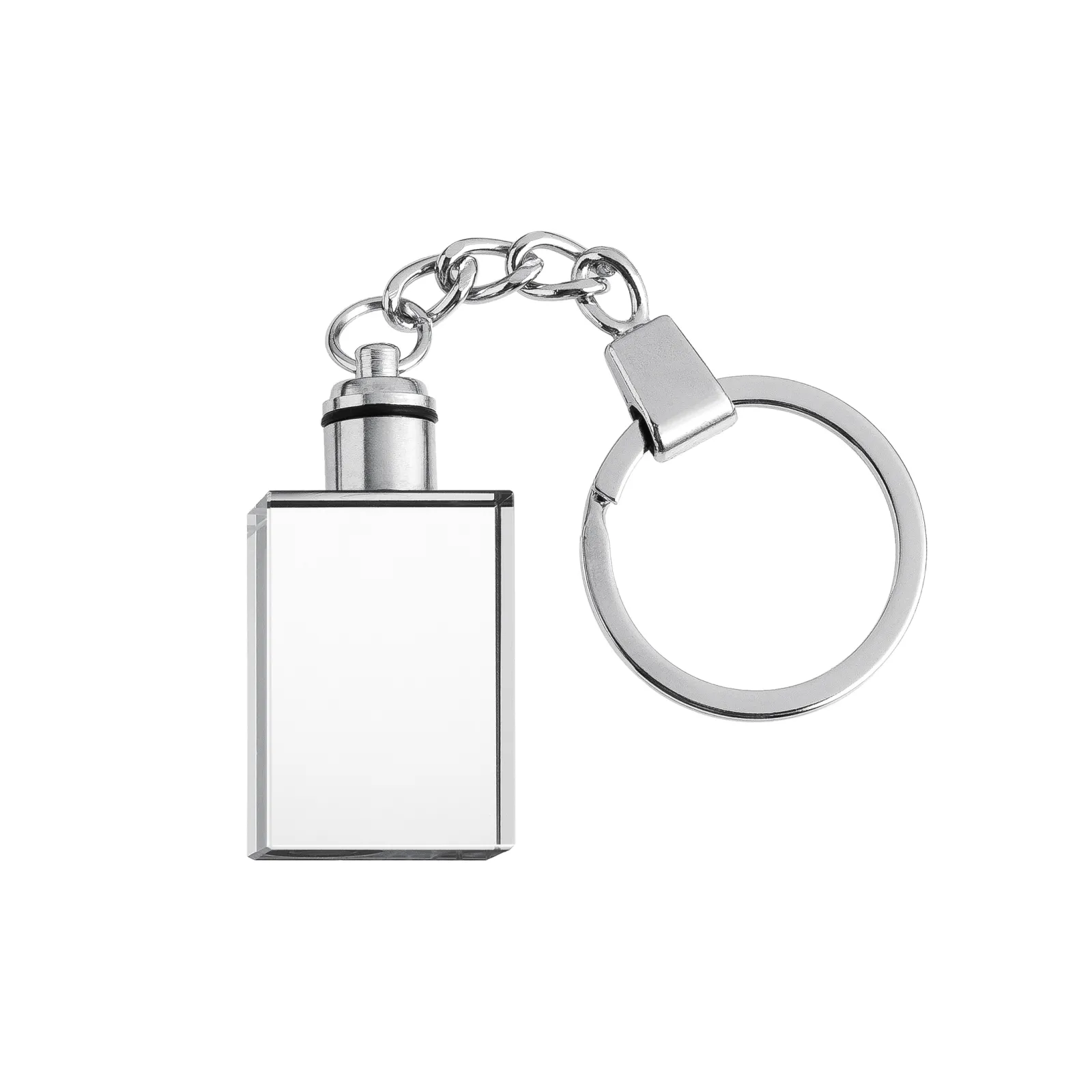 Multicolored LED Lights K5 Crystal Rectangular Keychain (10pcs)