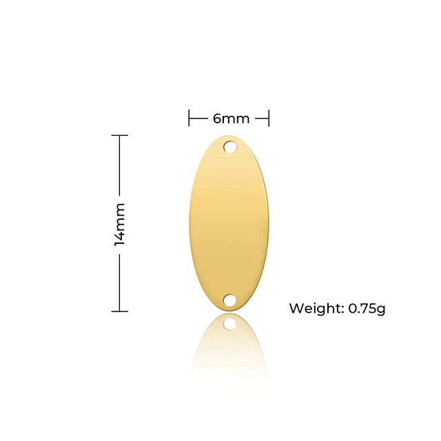 Oval Connector with 2 Holes Electroplated Multicolor Pendant (30pcs) - Image 3