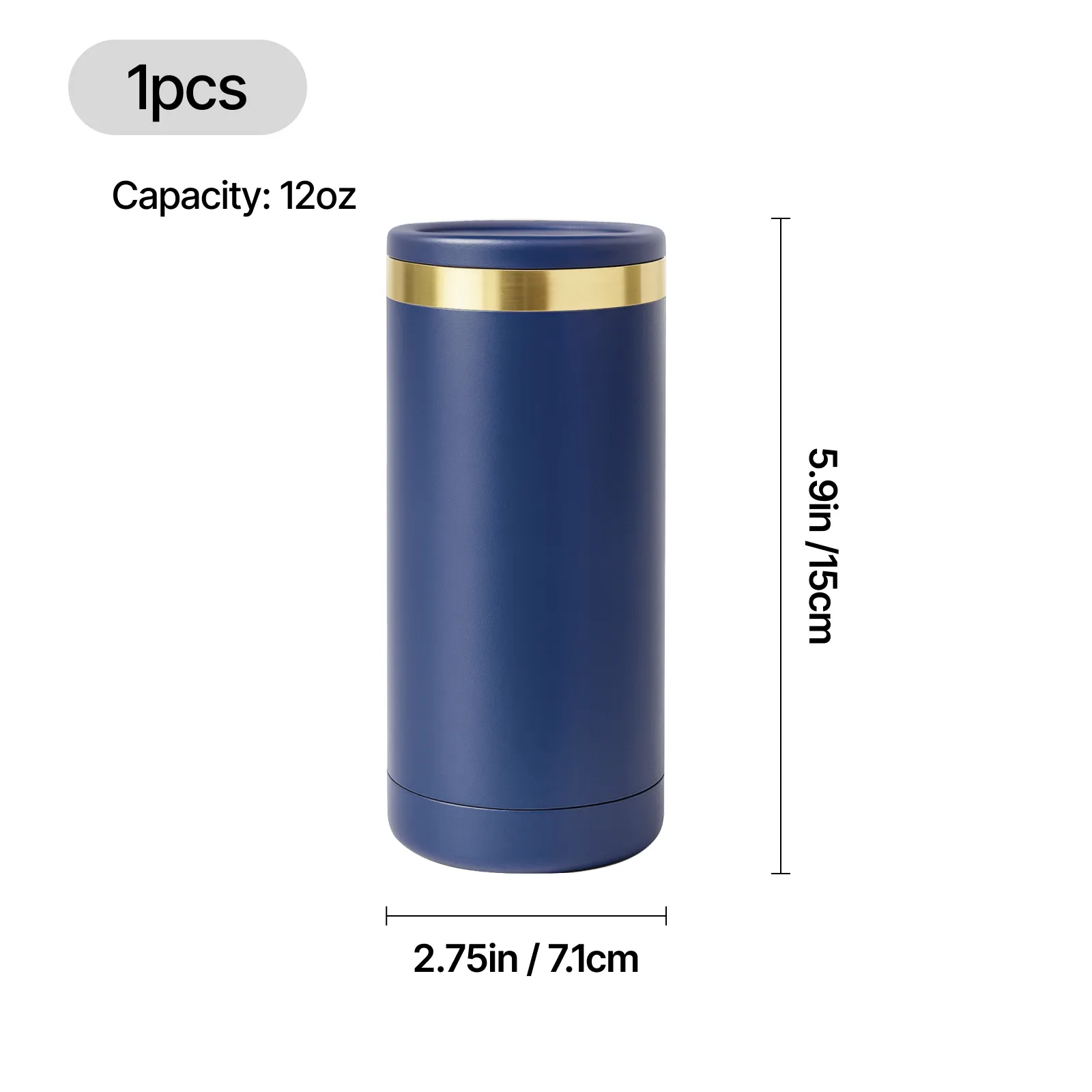 Pink to Gold Slim Can Cooler (12oz) - Image 14