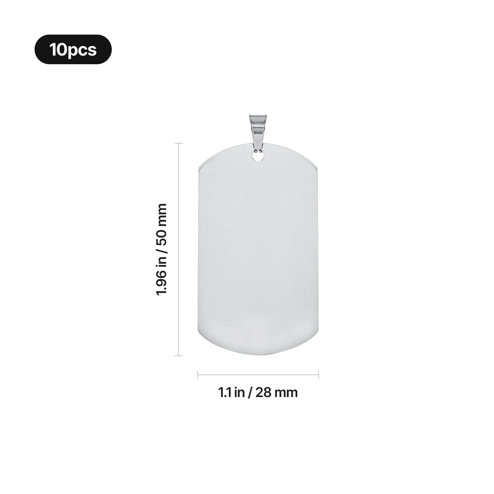 Stainless Steel Military Pendant (10pcs) - Image 4