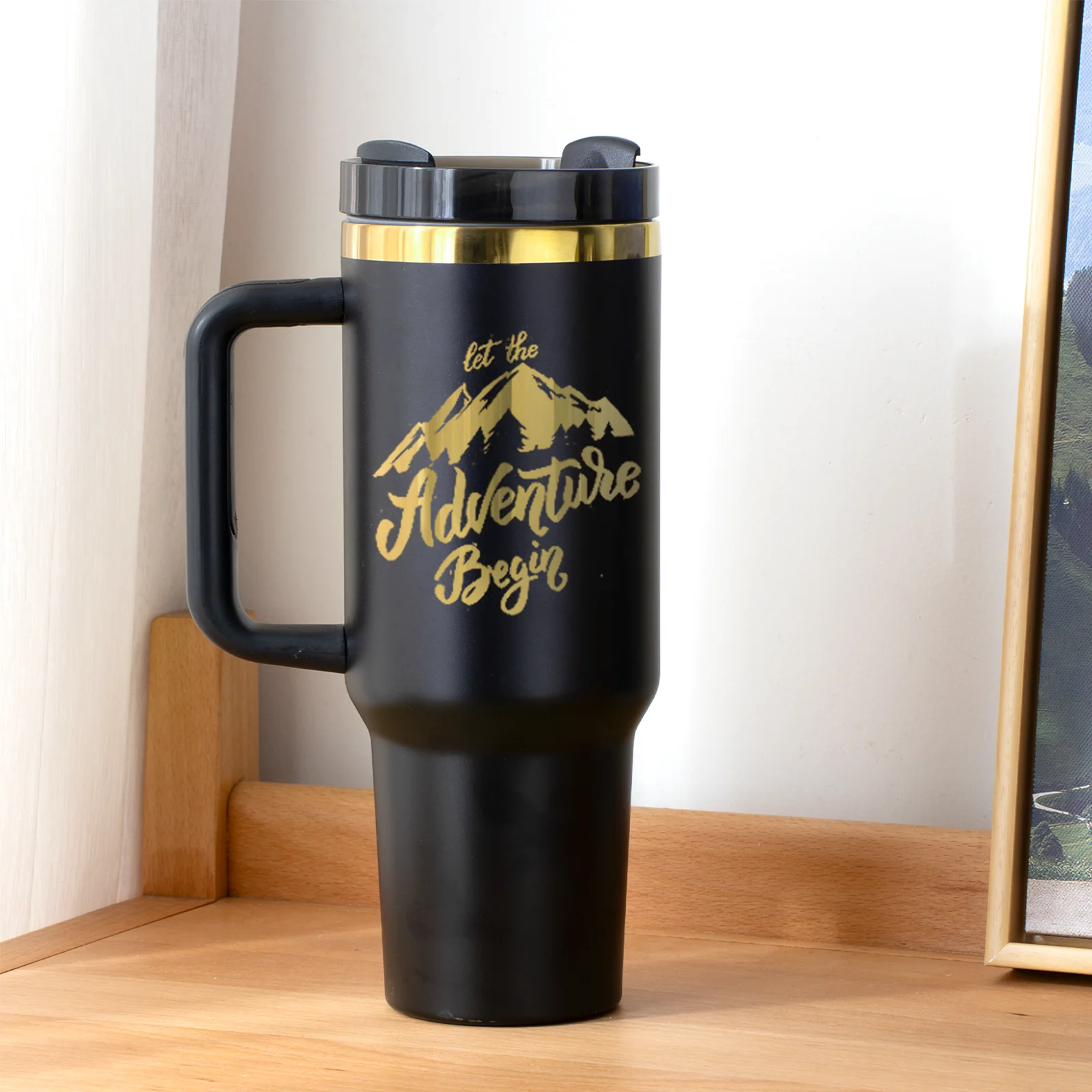 Stainless Steel Tumbler with Handle (40oz) - Image 12