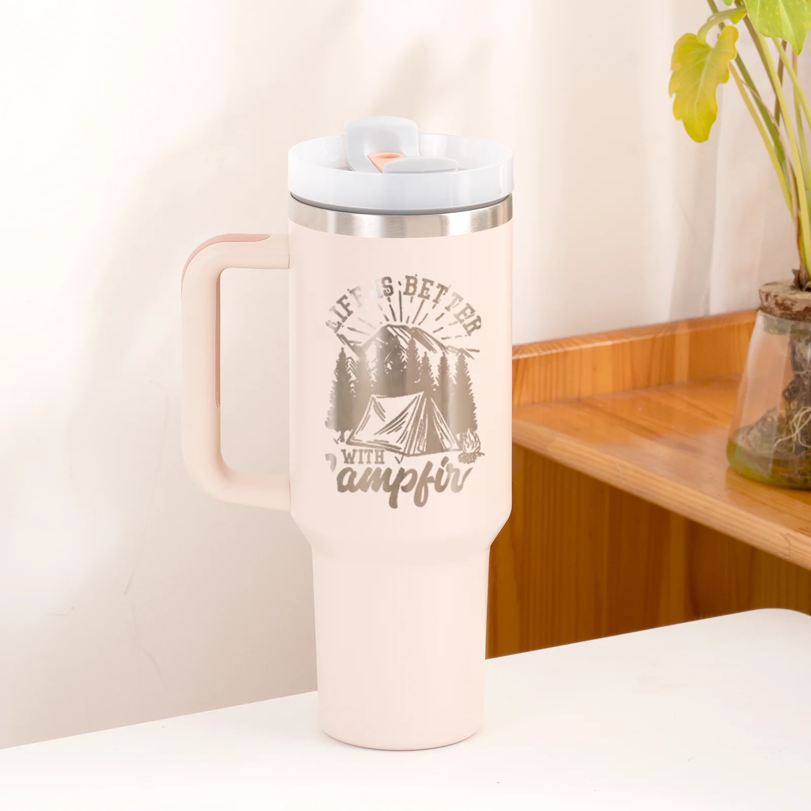 Stainless Steel Tumbler with Handle (40oz) - Image 26