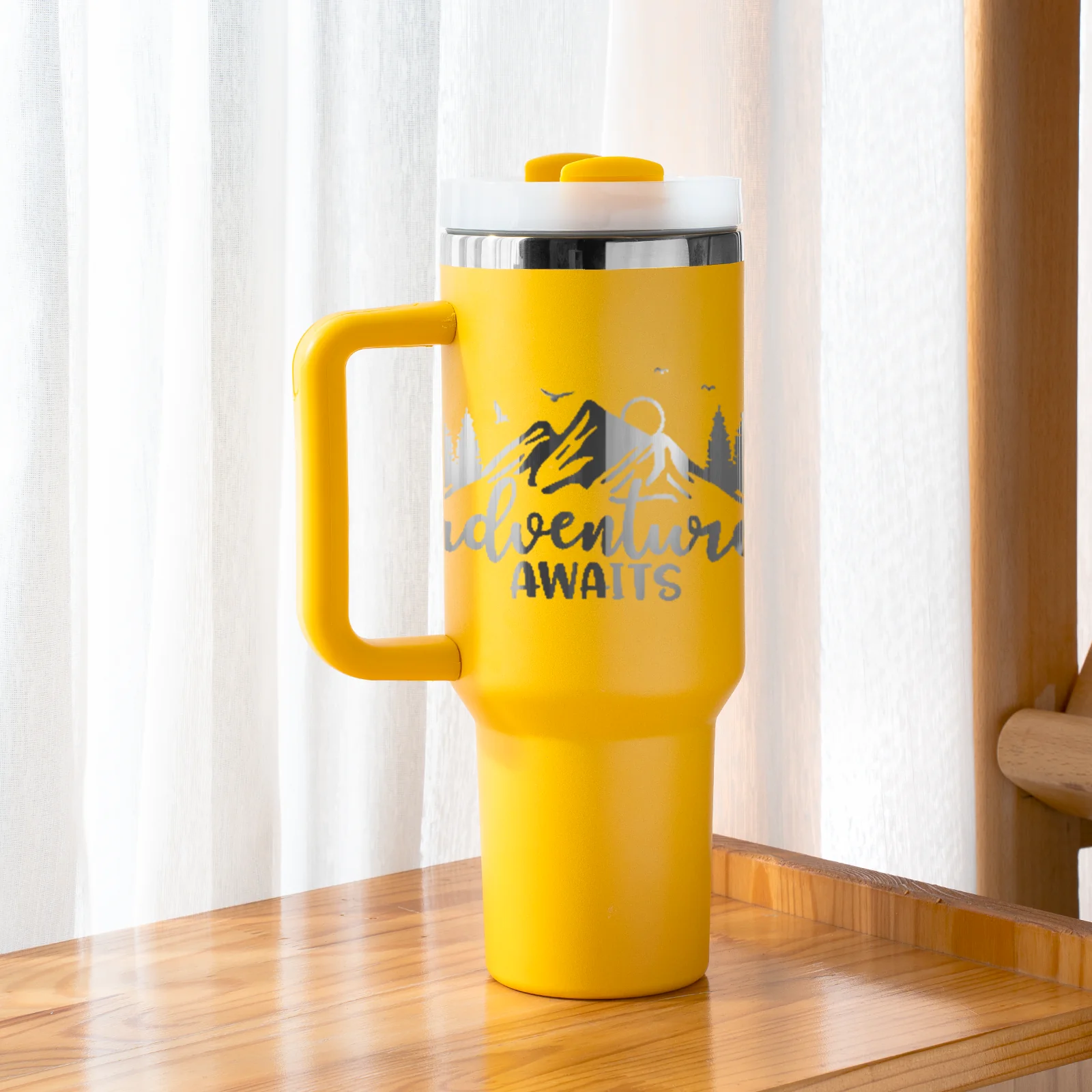 Stainless Steel Tumbler with Handle (40oz) - Image 33