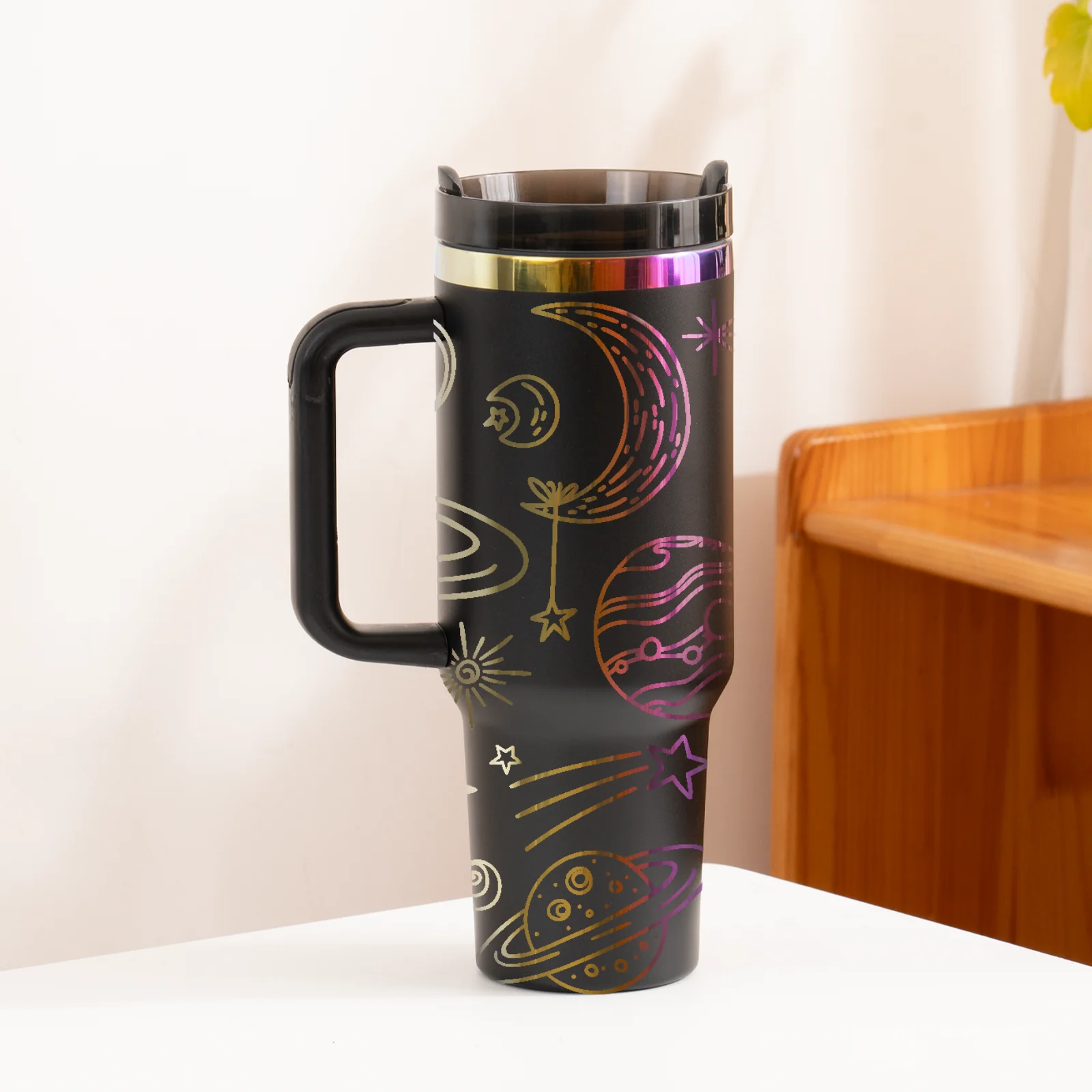 Stainless Steel Tumbler with Handle (40oz) - Image 5