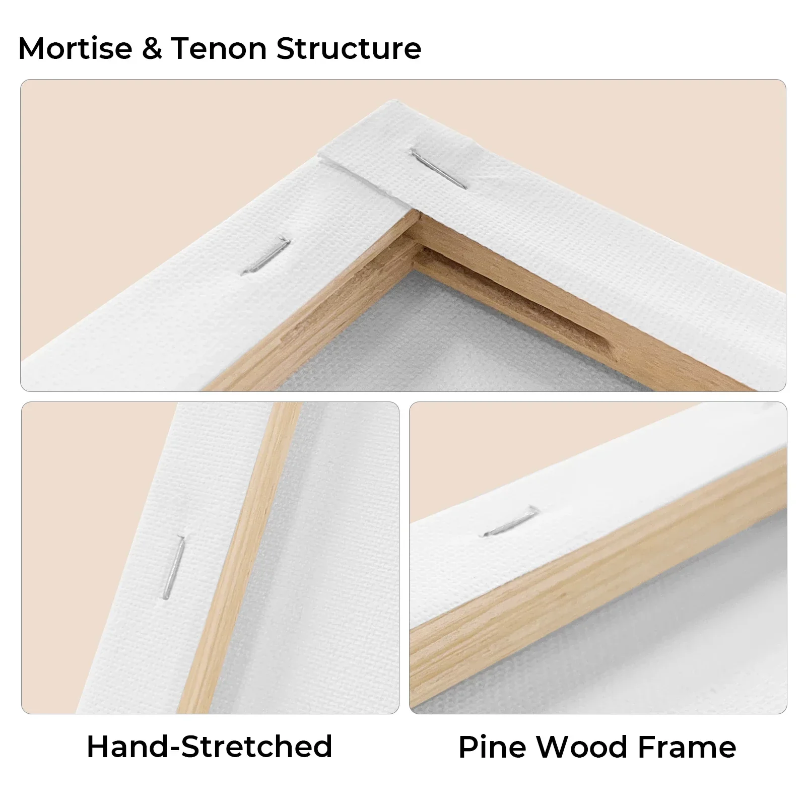 Stretched White Blank Canvas (5pcs) 8" x 10" - Image 6