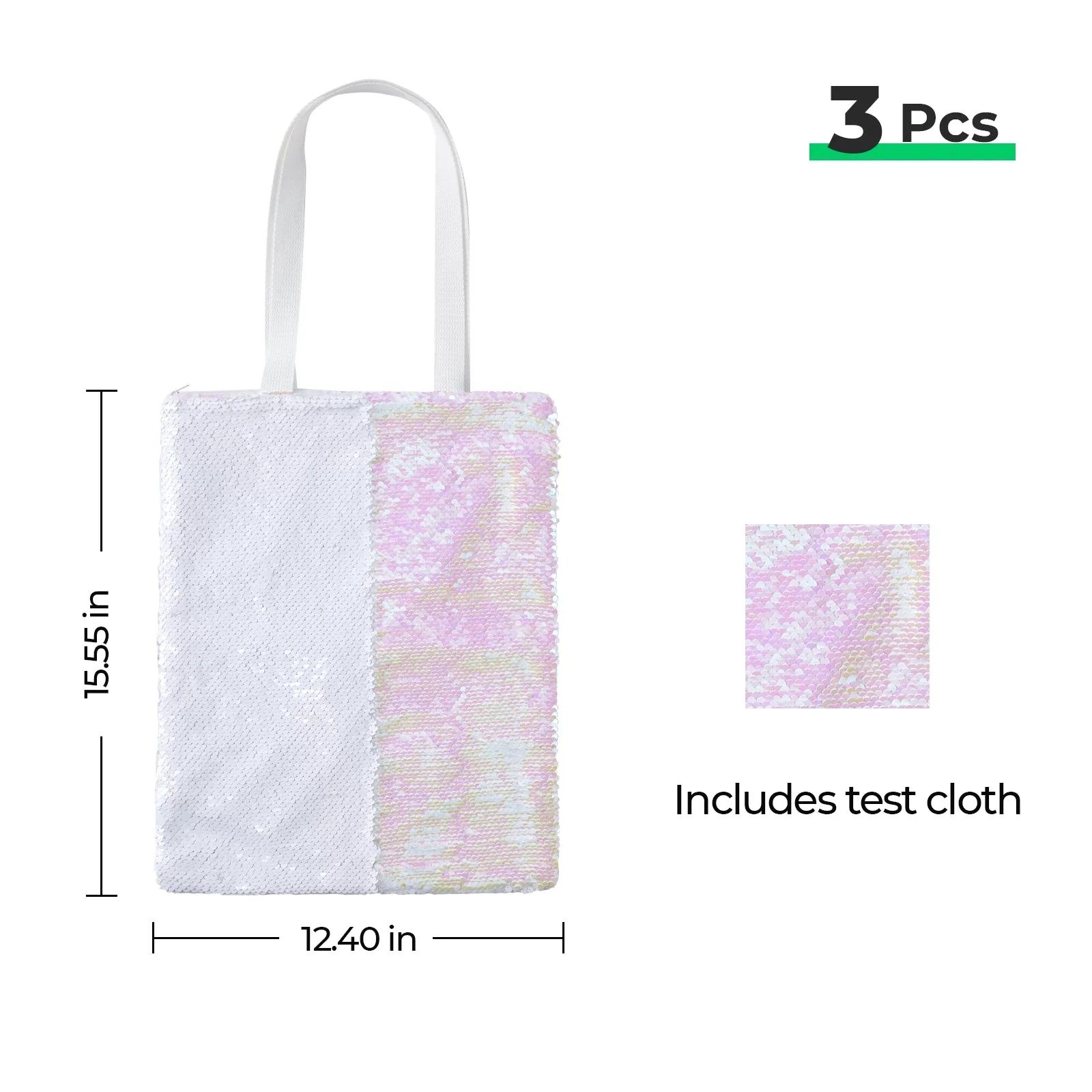 Sublimation Pastel Sequin Bag (3pcs) - Image 3